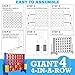 Giant 4 in a Row Connect Game – 4 Feet Wide by 3.5 Feet Tall Oversized Floor Activity for Kids and Adults – Jumbo Sized for Outdoor and Indoor Play - Blue/Red