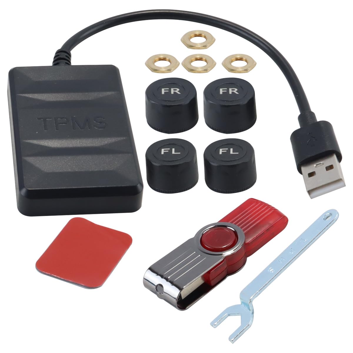 Ubric USB Auto TPMS Sensor System für Android Navigation Reifendrucküberwachung Alarm