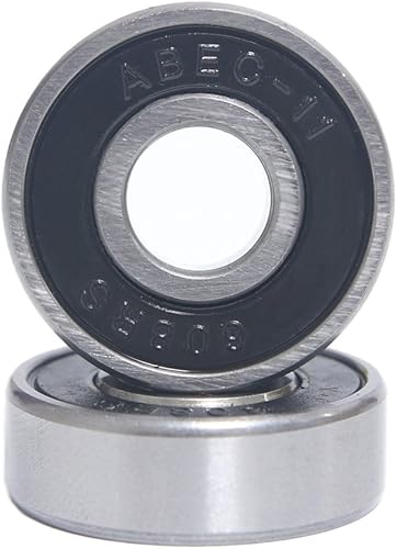 Miniatura 2 de Precision 608 RS ABEC 11 Rodamientos para scooters, longboards y monopatines (paquete de 10 unidades) (negro)