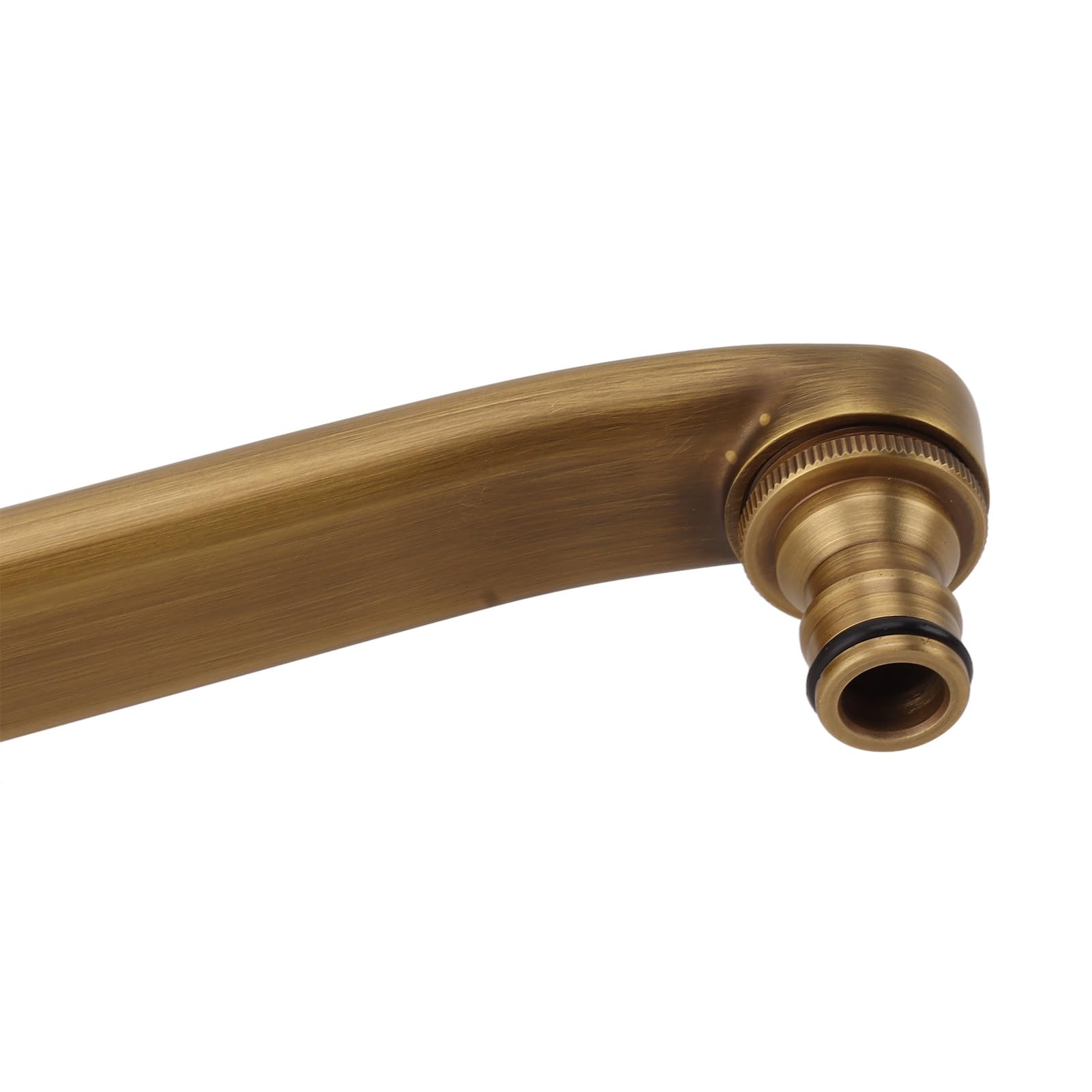 Grifo de jardín de cobre antiguo vintage con boquilla extendida, control de agua fría, resistente a la congelación, ideal para uso en exteriores