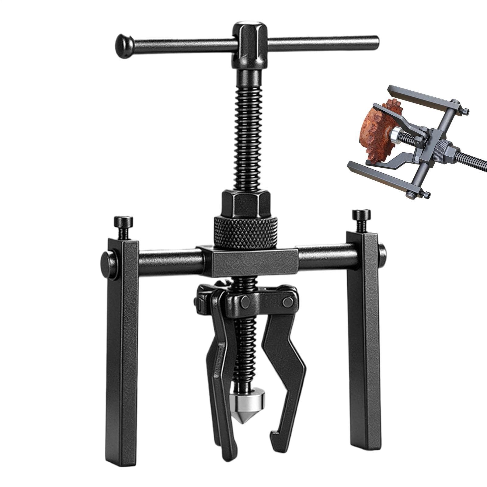 Generico Bearing Puller Kit - 3 Jaw Bearings Puller with Reversible, 3- Jaw Anti-Slip Heavy Duty, Inner Bearing Pullers for Automotive Truck Pickup Sedan Trailer RV Motorhome Motorcycles Mechanics