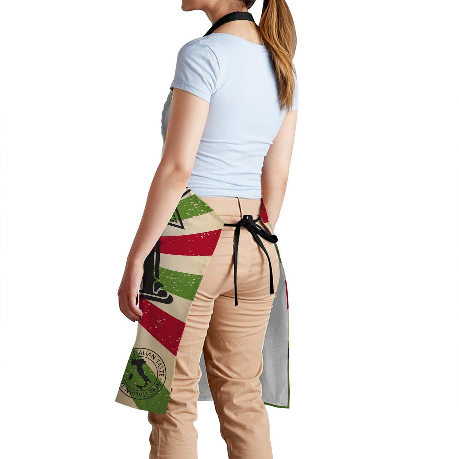 Smooffly Pizza Poster Apron for Chefs Cooking and Baking for Men and Women Kitchen, Butchers, BBQ & Catering Bibs - Image 3