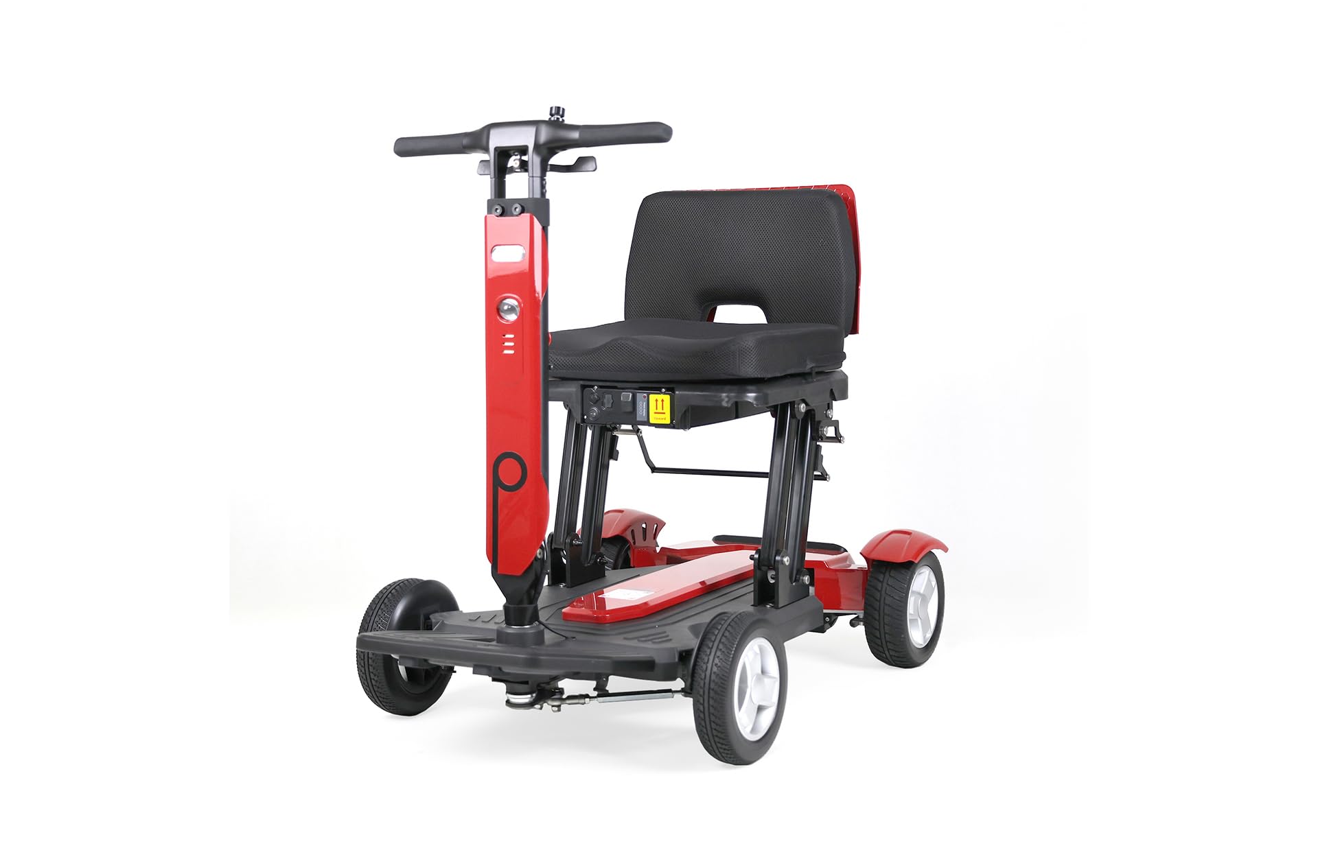 Prophete SM4 - Scooter elettrico compatto a 4 ruote pieghevole con motore da 250 W, 2 batterie agli ioni di litio da 24 V/6 Ah, portata fino a 20 km, luce LED, pneumatici in gomma PU, carico 120 kg