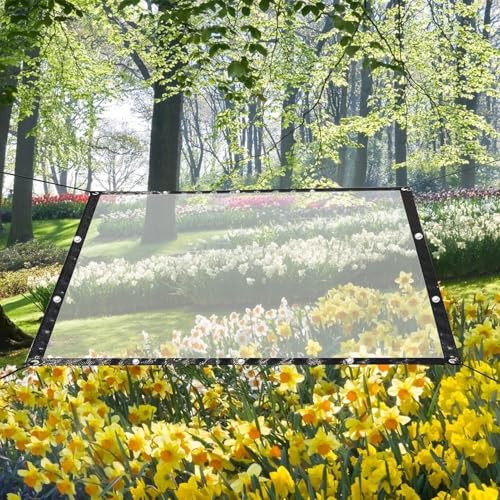 Rideau de bâche imperméable transparent 1,7 x 2,5 m pour extérieur - 3