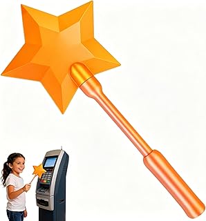 Pipihome Kreditkarteninhaber mit Stäben, Zauberstab für Kreditkarte, 3D Gedruckter Zauberstab ec Karte, Stern Credit Card Wand zum Bezahlen für Raves, Streiche und Kontaktlose Zahlungen