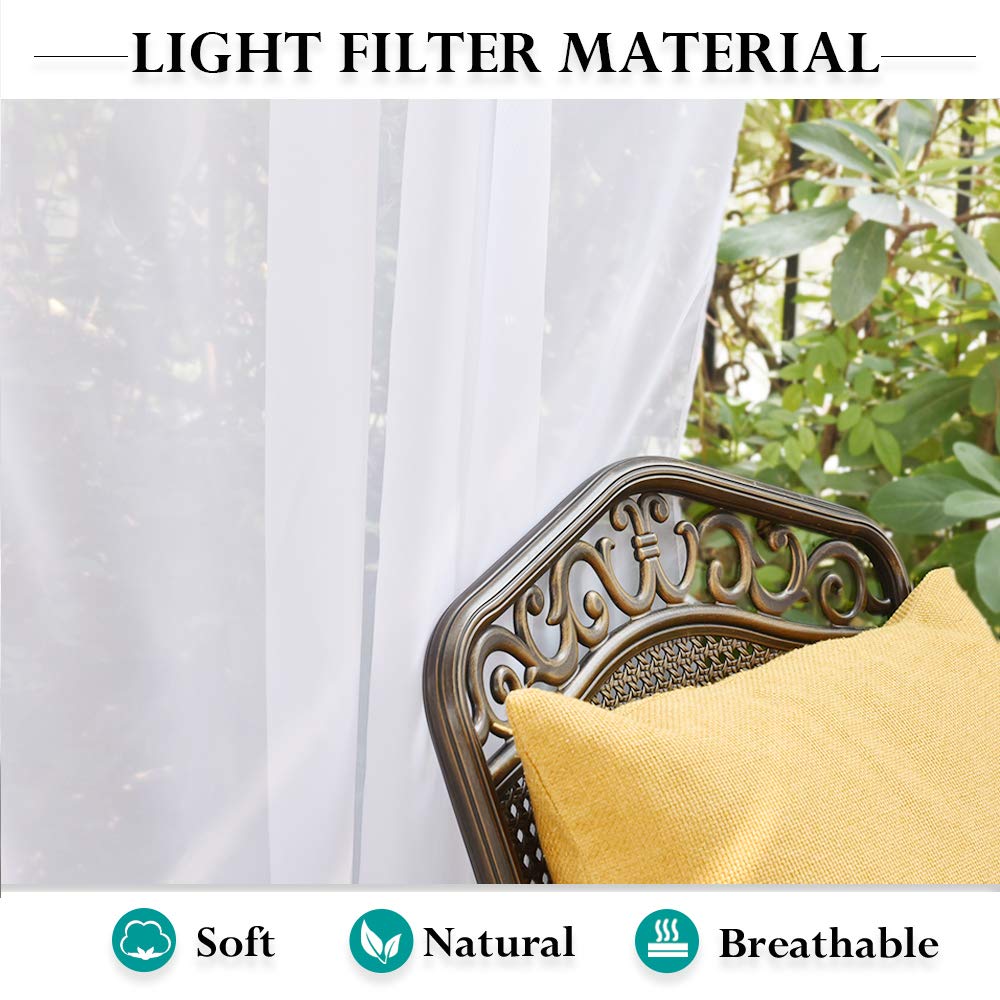 Tende Da Sole Per Esterno 2 Pezzi 137x213 Cm - Trasparenti, Idrorepellenti, Con Anelli, Per Balcone - Foto 11