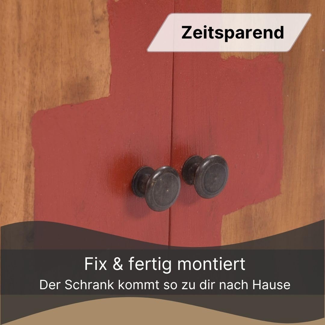 MEDIZINSCHRANK Medic 35 | 35x35x13cm (HxBxT), Mahagoni | Wandschrank im Shabby Chick Design, Arzneischrank, Erste Hilfe Schrank aus Holz | Farbe: 08 honigfarben gewachst