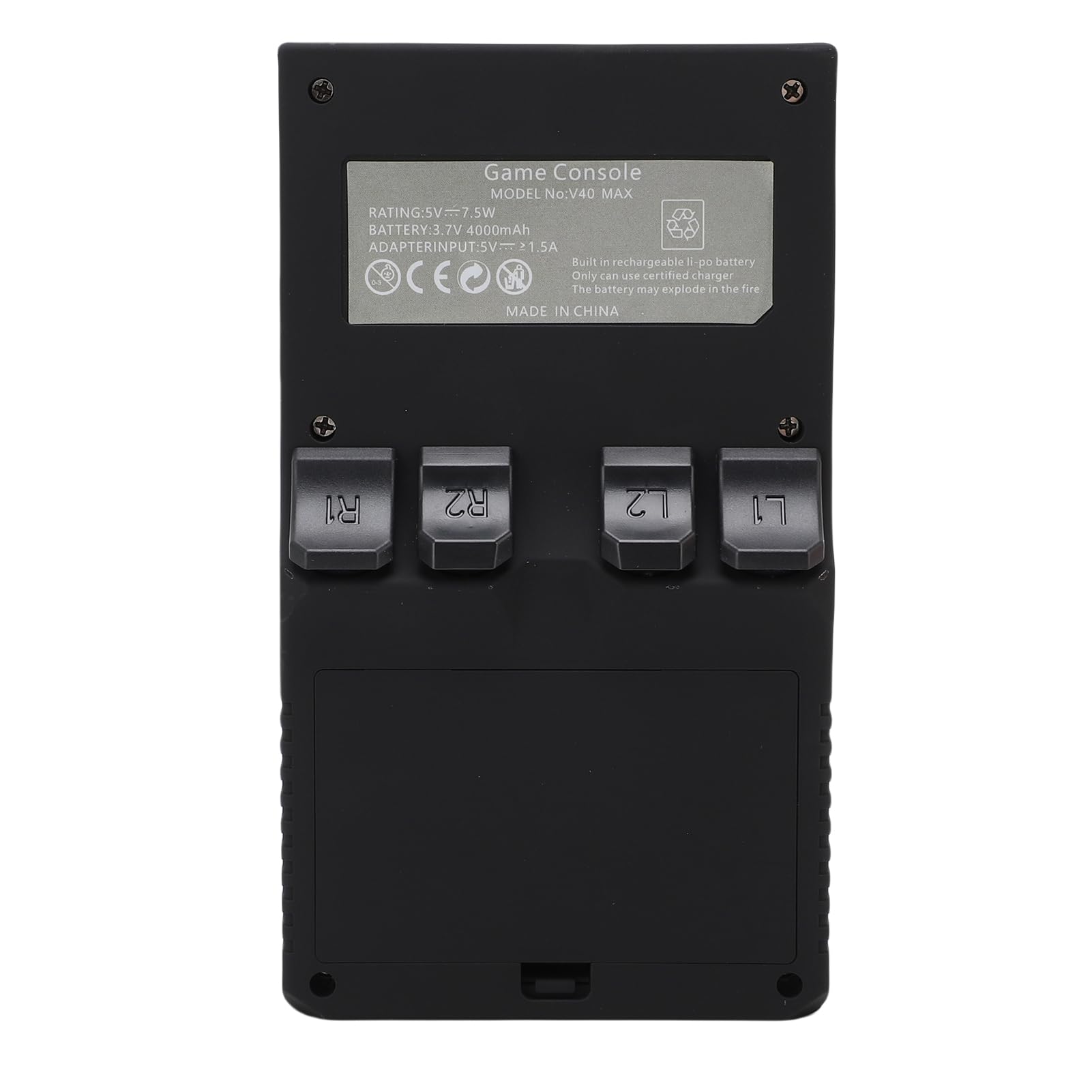 Console da gioco retrò da 4 pollici con 45 emulatori 4000 mAh dimensioni della tasca portatile della batteria per divertimento illimitato (nero)