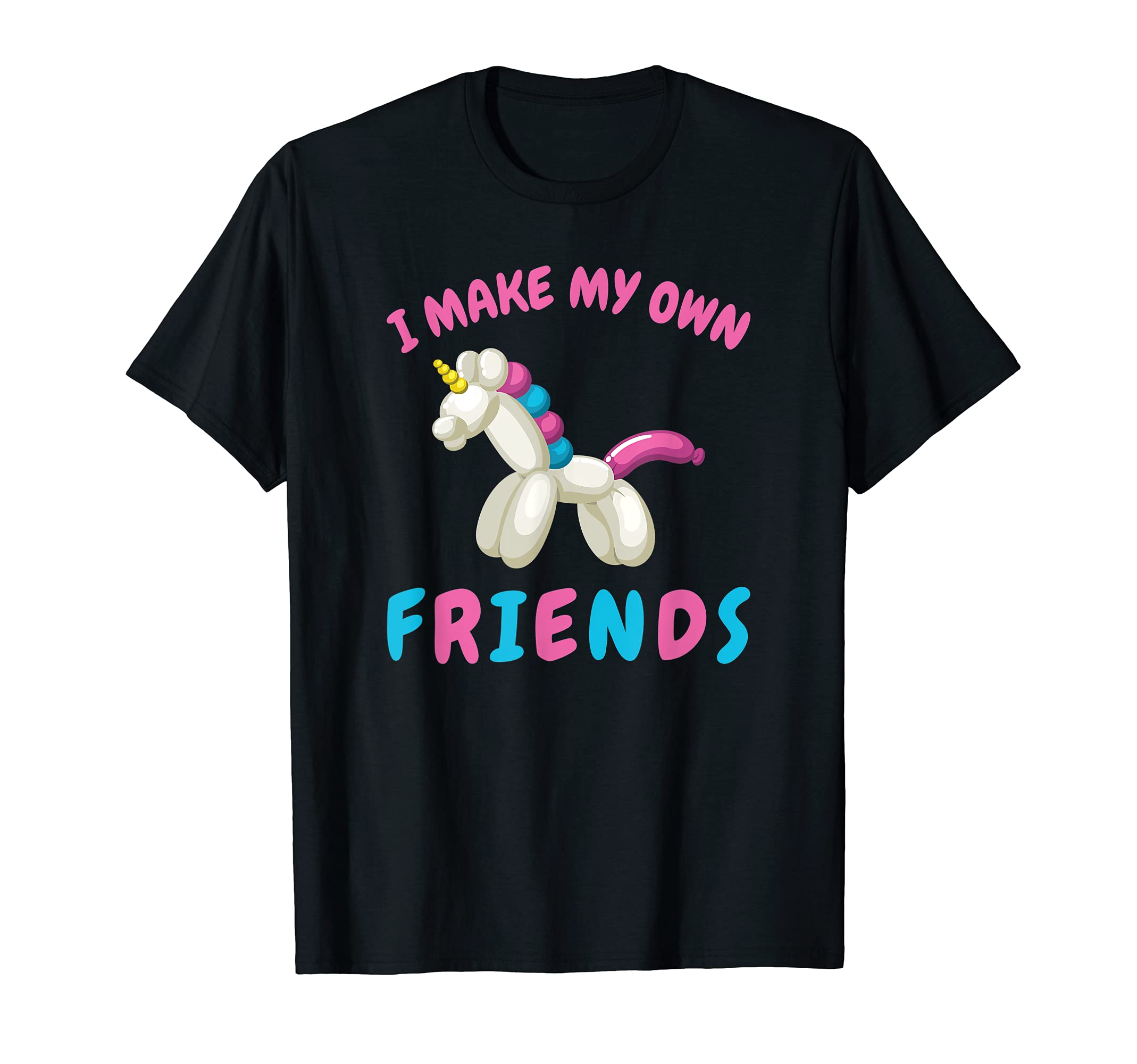 Unicorn Balloon Animal Artist Gift Party Animals Twister T-Shirt, Black