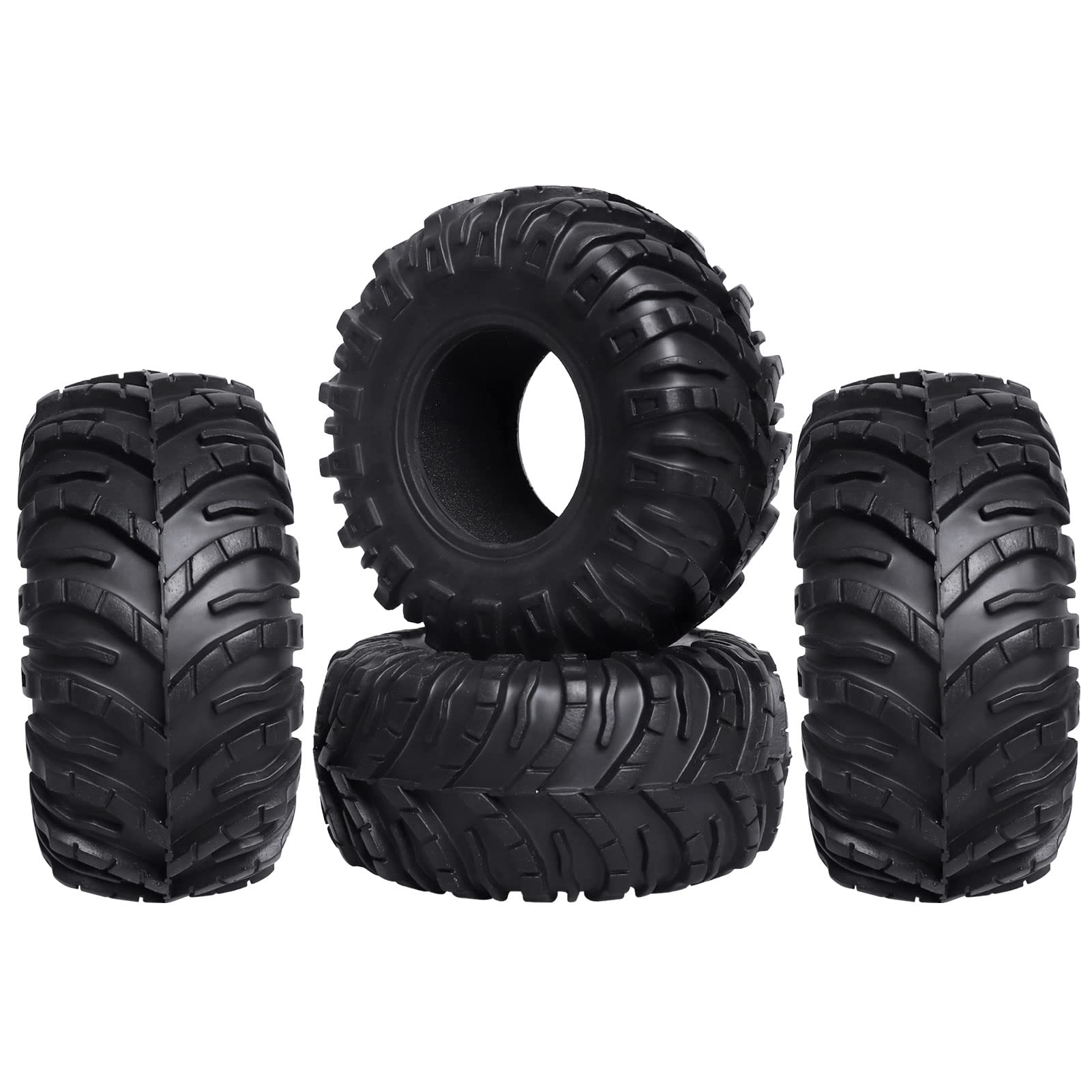 2.2inch Crawler Tires 4Pcs RC Rubber Tyre Set Wheel Tires for Tamiya Blackfoot Axial SCX10 RR10 Wraith 1/10 RC Rock Crawler Truck