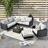 XIZZI Patio Furniture Set Outdoor Sectional Sofa 8 Pieces No Assembly Required Conversation Sets All...