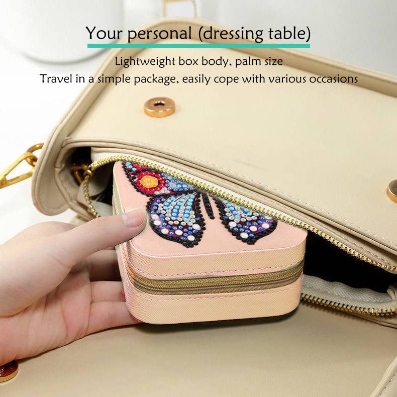 Diamond Painting 3d Domybest Boîte à Bijoux Bricolage Diamond Painting Organisateur Bijoux En Cuir PU Boîtes De Kits De Loisirs Créatifs