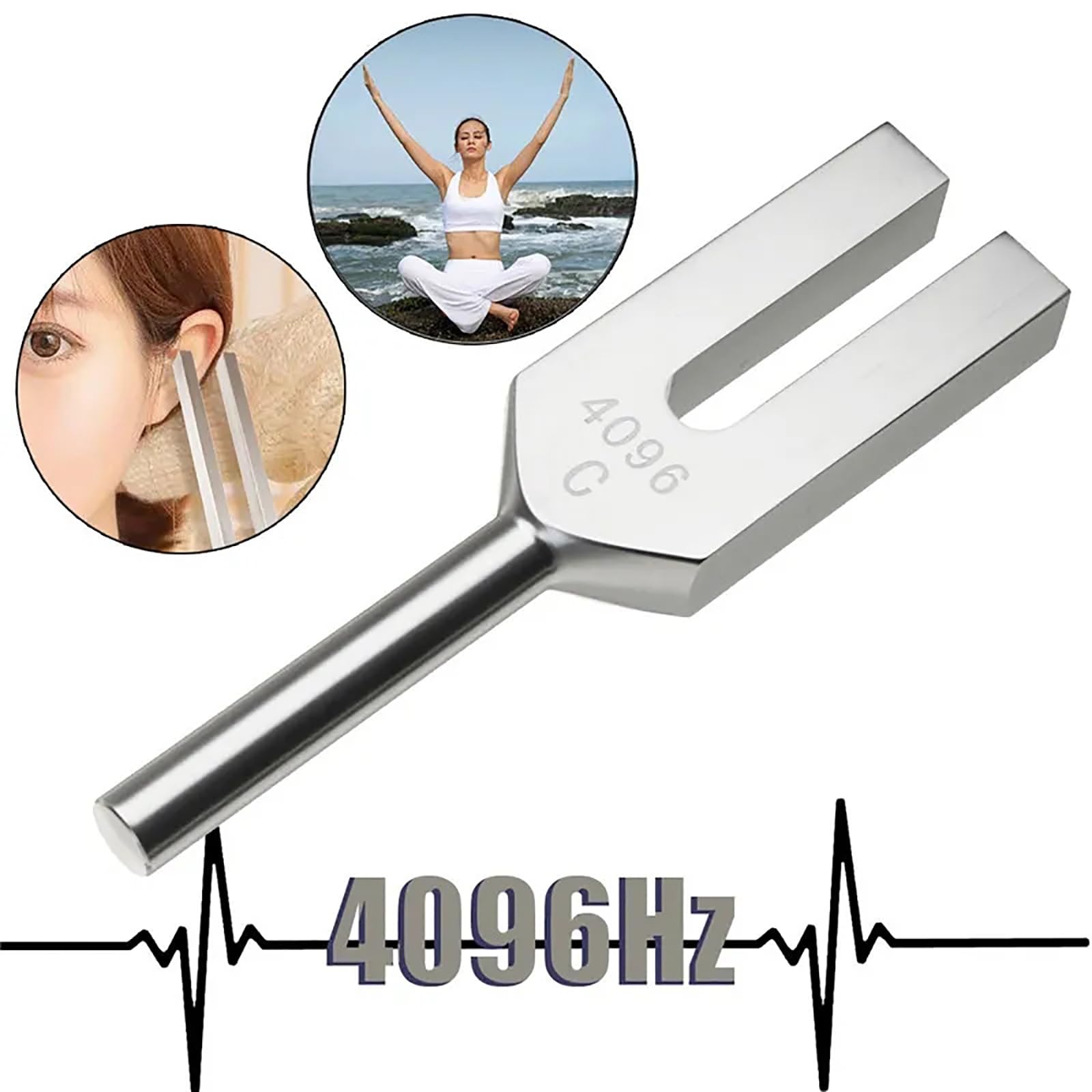 Chakra Diapason Om 136.1Hz & 4096C Set, Strumento musicale a percussione curativo del suono con martello e borsa, ideale for esperimenti acustici di meditazione yoga
