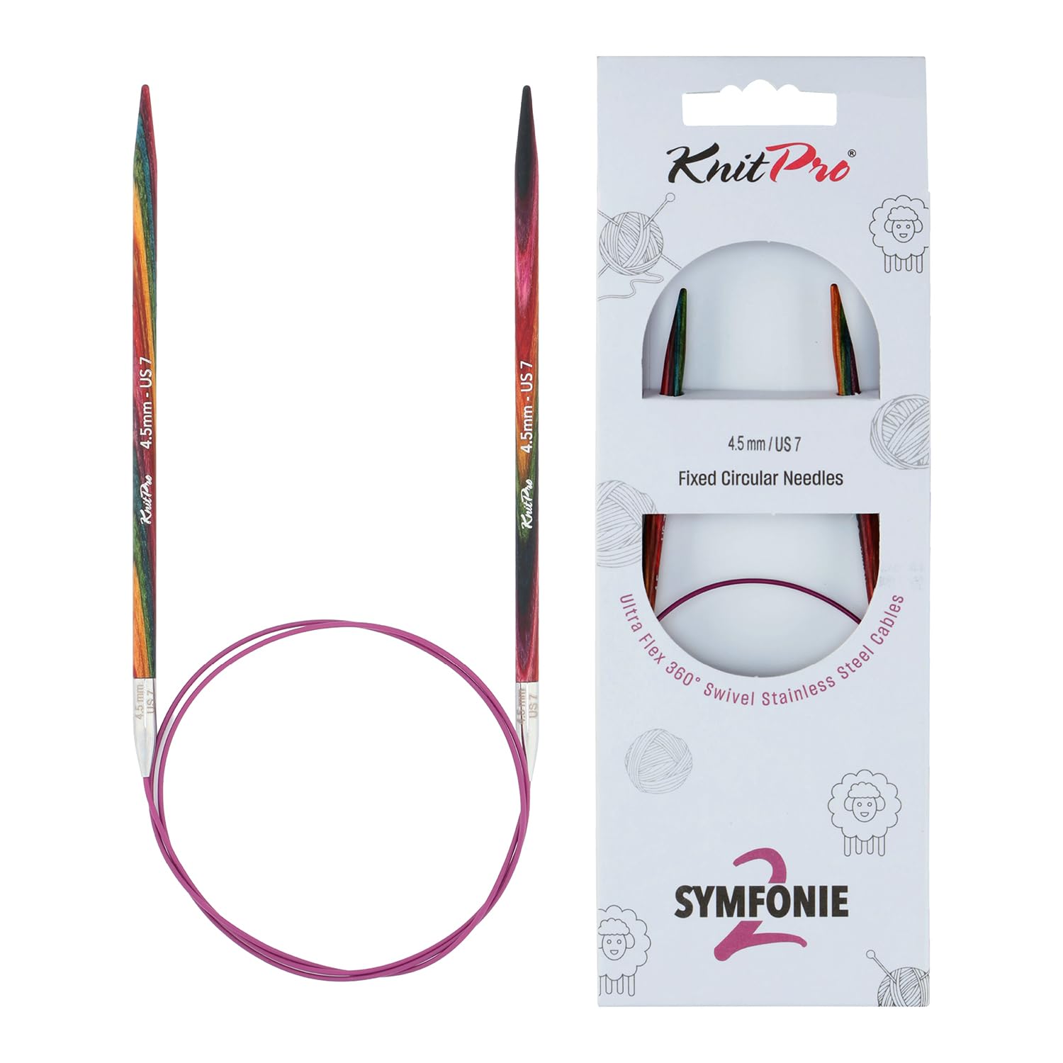 KnitPro Symfonie 2 Fixed Circular Needles 32" (80cm) | 4.5mm