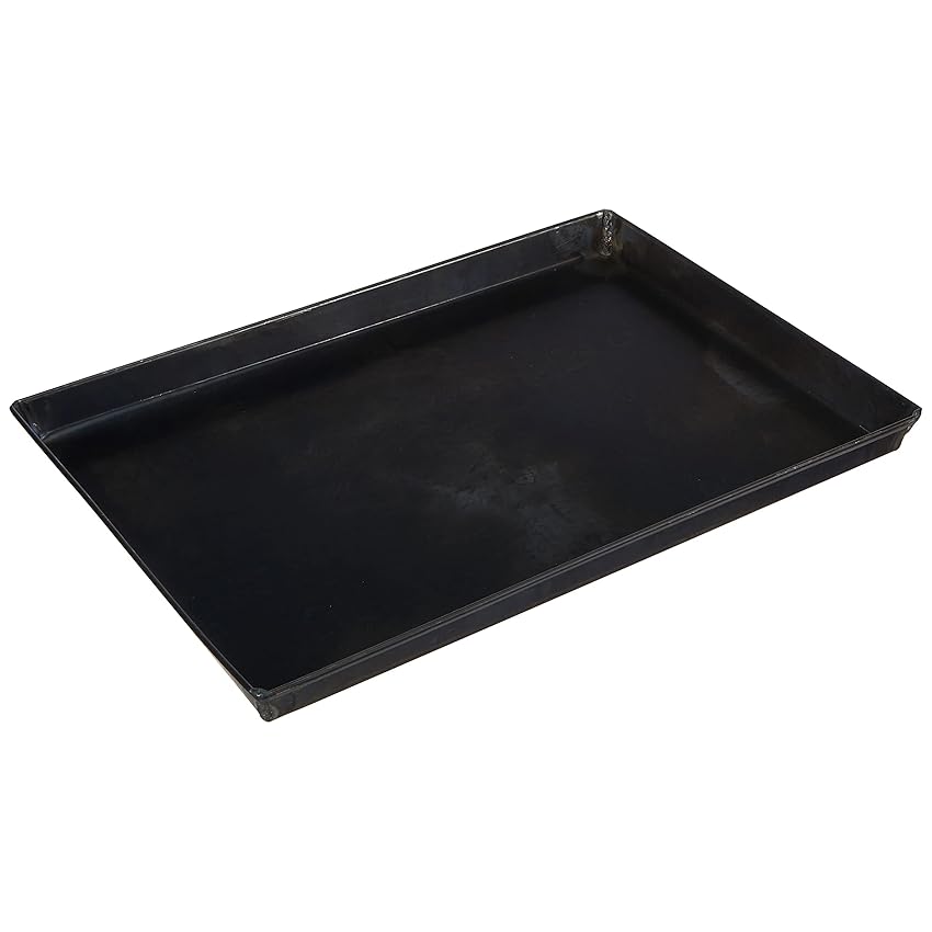 Immagine del prodotto Pentole Agnelli COFE149B40 - Teglia da forno rettangolare in acciaio per pasticceria e pizza, Nero, 40 x 30 x 3 cm