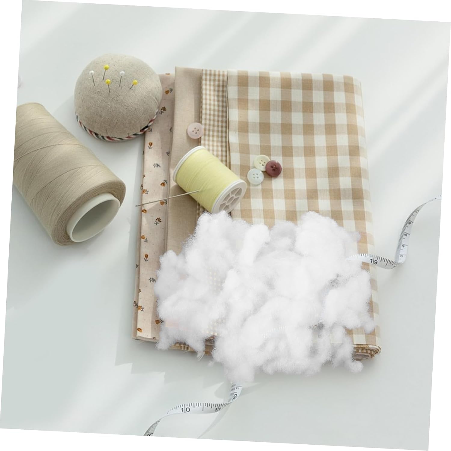 Polypropylene Cotton Stuffing, Pillow Filling 150g White