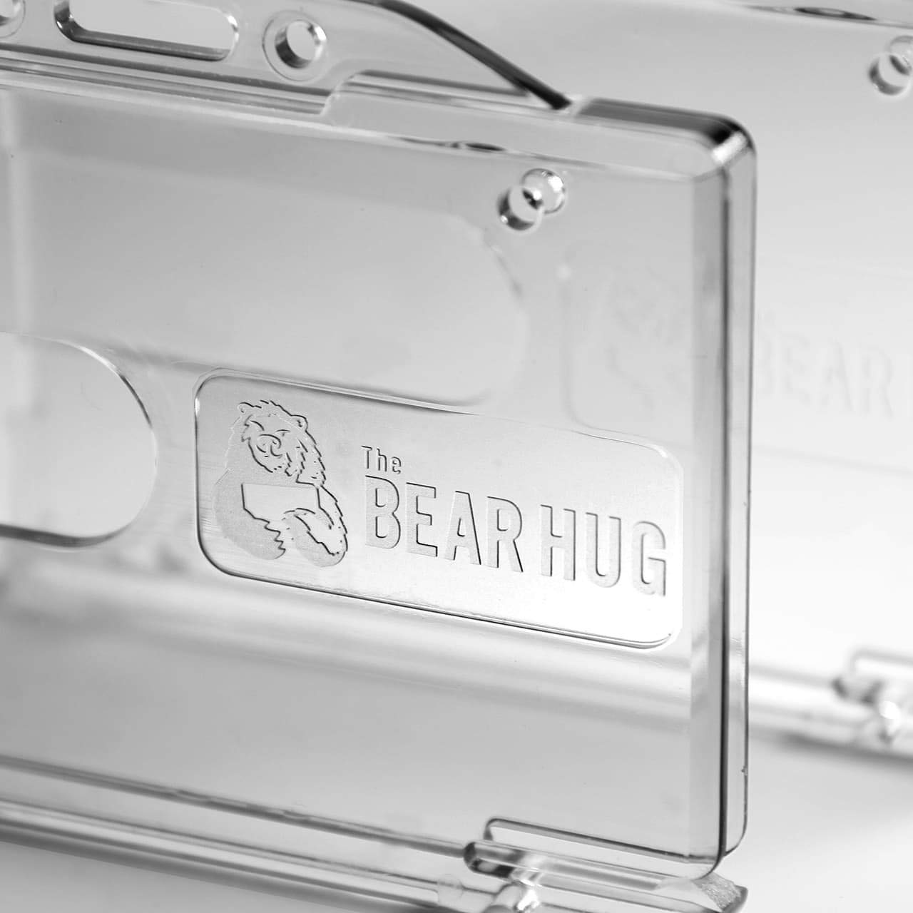 CKB LTD Bärenumarmung Horizontal/Landschaft klar/durchsichtig Hartplastik ID Kartenhalter für Ausstellungen, Besucherausweise, Mitarbeiter-IDs, Beutelgröße 91x68mm, Kartengröße 86x54mm- 100 Stück