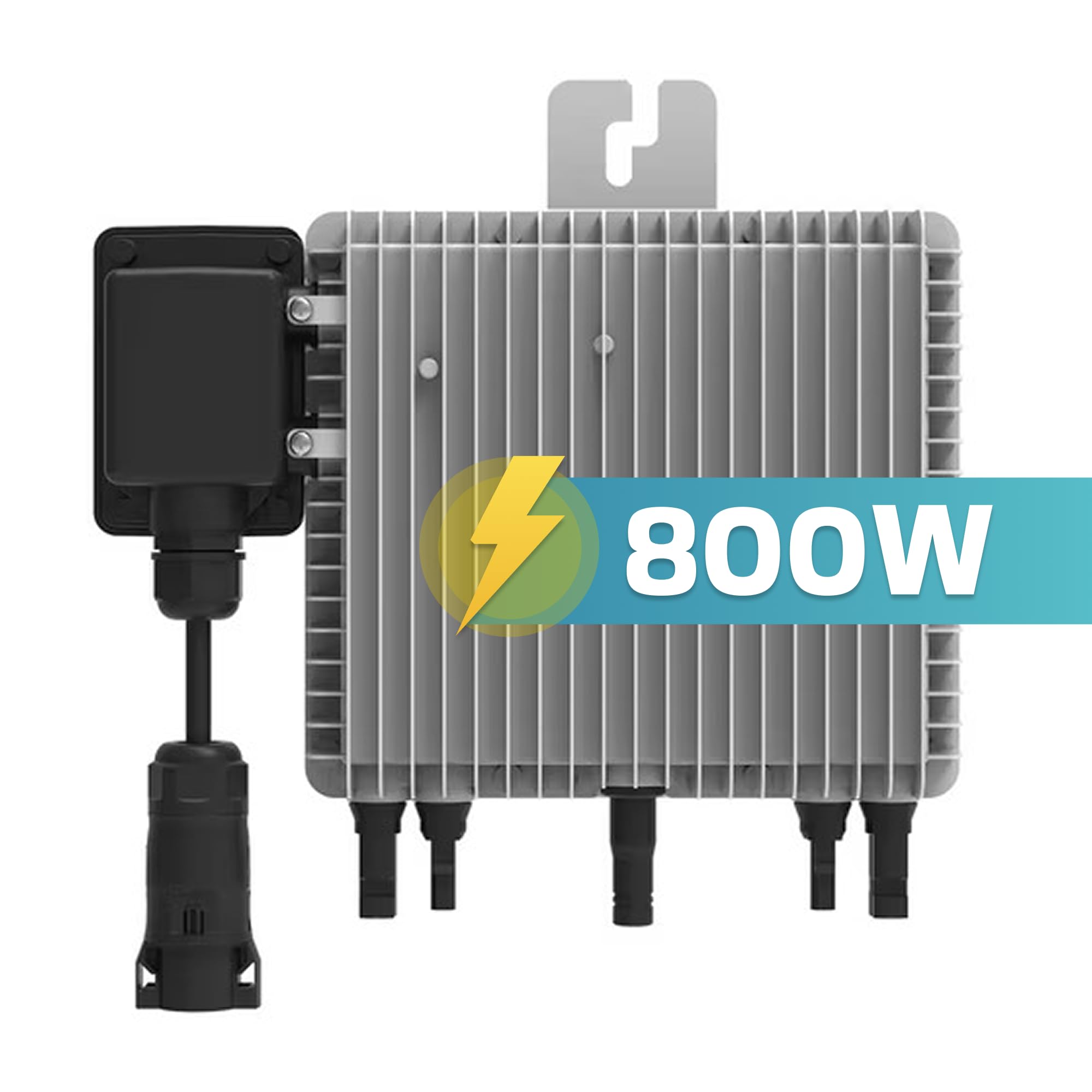 DEYE Mikro-Wechselrichter 800 W SUN-M80G4-EU-Q0 inkl. 5m Anschlusskabel für Balkonkraftwerk, IP67 wetterfest, Plug&Play Installation, 2 MPPT, WiFi, Micro Inverter