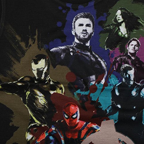 Image of Marvel Avengers by Wear Your Mind Boy's Regular Fit T-Shirt (DMA0041.2 Black4 3 4 Years)