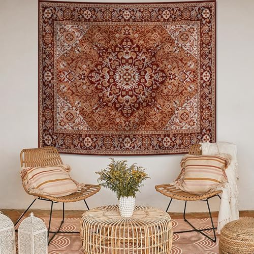Apdidl Boho Mandala Hippie Wall Tapestry for Bedroom Aesthetic, Indian Bohemian Floral Tapestries Blanket Art Decor, Vintage Orange Fabric Vertical Wall Hanging for Living Room Dorm 51" X 60" Apdidl Boho Mandala Hippie Wall Tapestry for Bedroom Aesthetic, Indian Bohemian Floral Tapestries Blanket Art Decor, Vintage Orange Fabric Vertical Wall Hanging for Living Room Dorm 51" X 60"