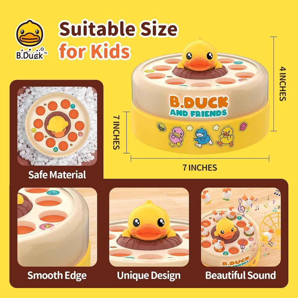 Image of Electric Duck Catching Reflex Game for Kids | Rotating Jumping Duck Board Game with Nets | Interactive Family & Party Game | Reflex & Coordination Play Toy (3+ Years)