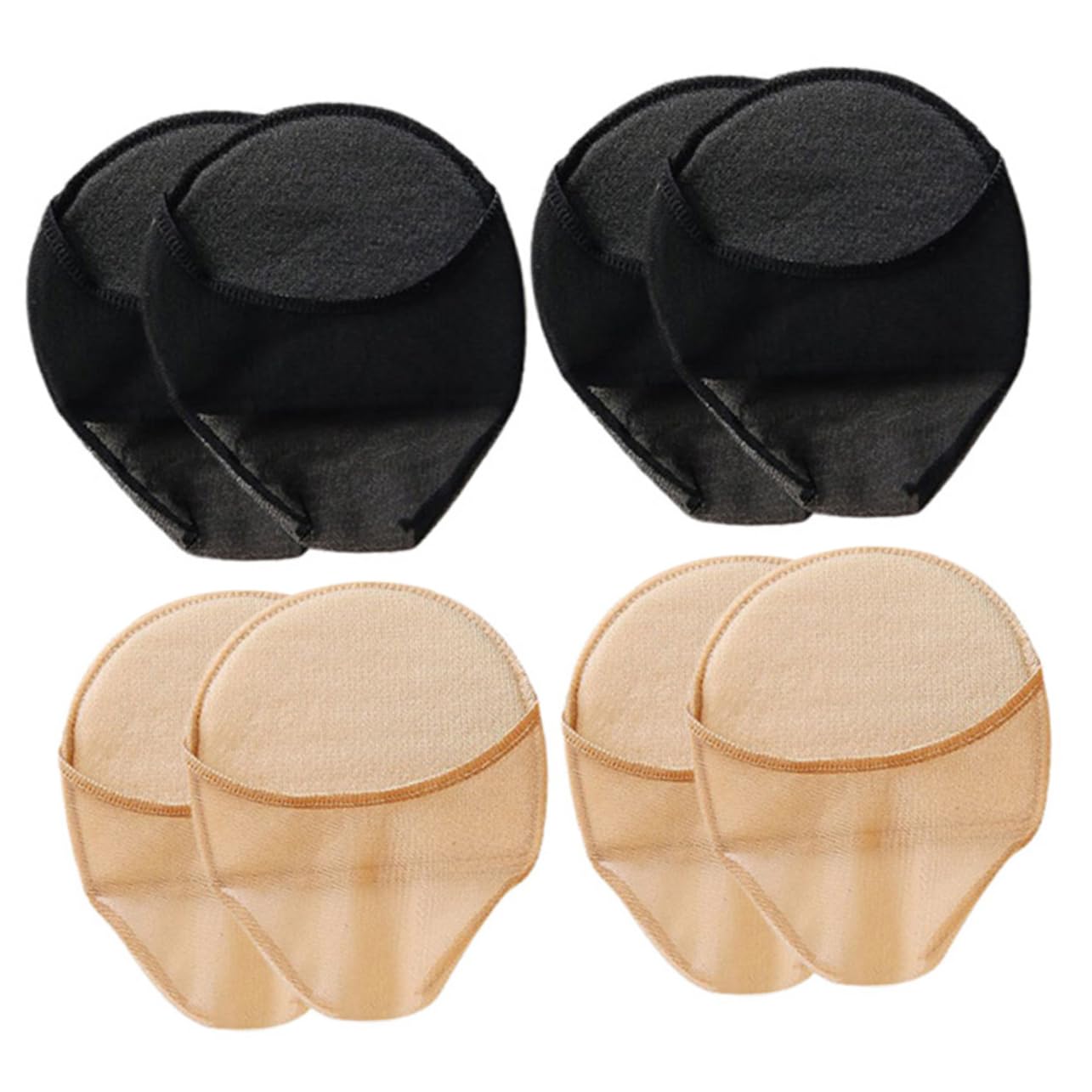 Didiseaon 4 Pair Pack Women's Half Socks Forefoot Pads Breathable Comfortable Daily Use Toe Socks