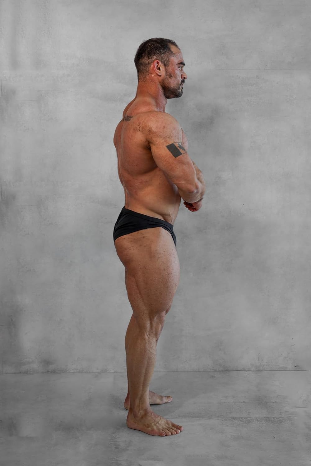 Jed North Men's Bodybuilding Contest Physique Posing Trunks Competition Suit Shorts