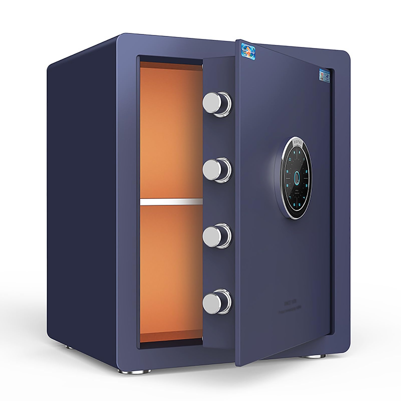 IEOWY Digital Security Safe with Alarm Function and Shelf for Personal Items - Biometric Safe Box for Secure Storage