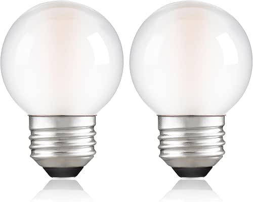 Dimmable E26 G16.5 LED Light Bulb 40W Equal 4W Frosted