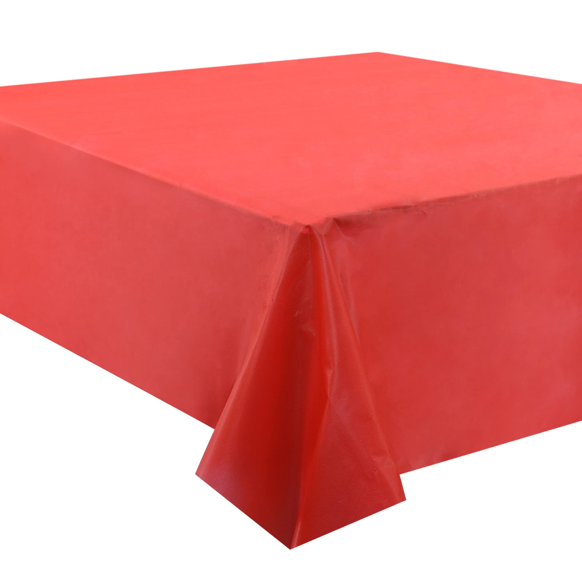 Time to Sparkle 12 Pack Plastic Tablecloths - Red