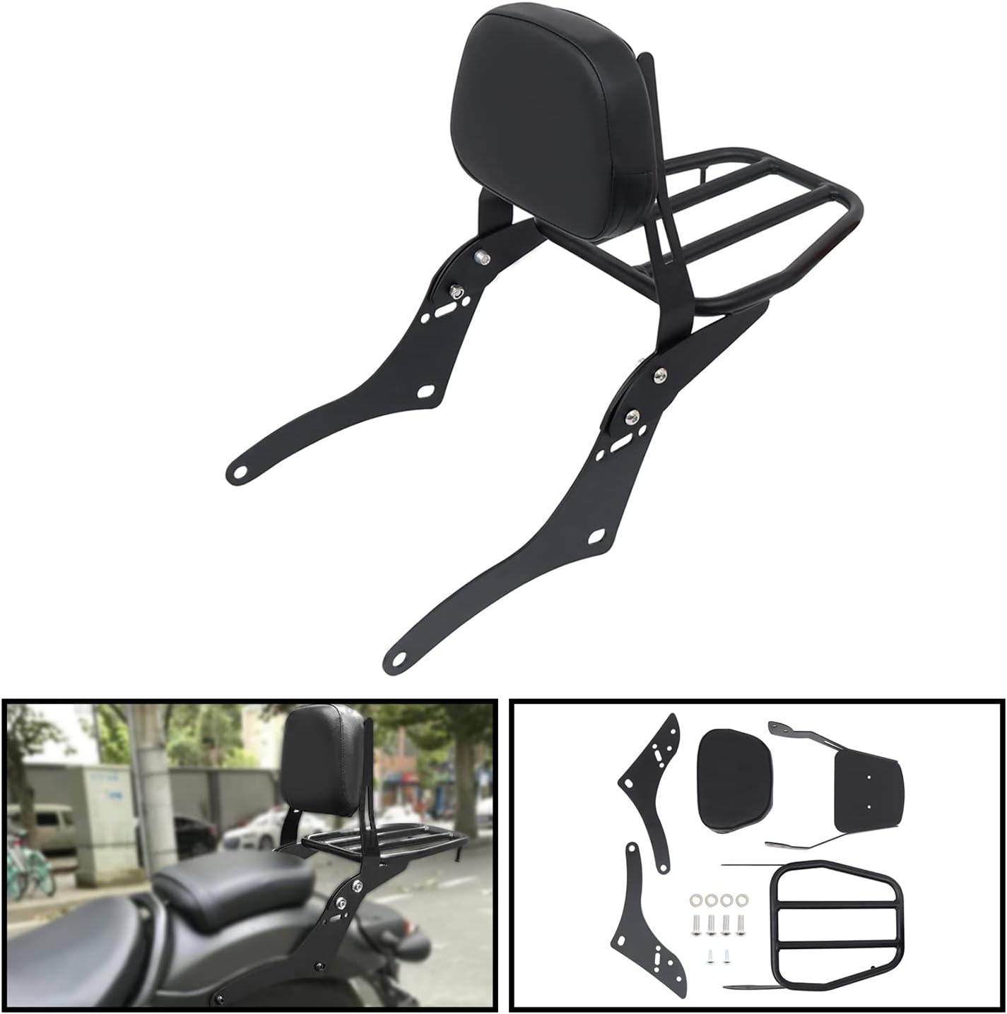 Motorrad-Rückenlehne Für Honda Rebel 300/500 - Leder Polster Für Fahrer