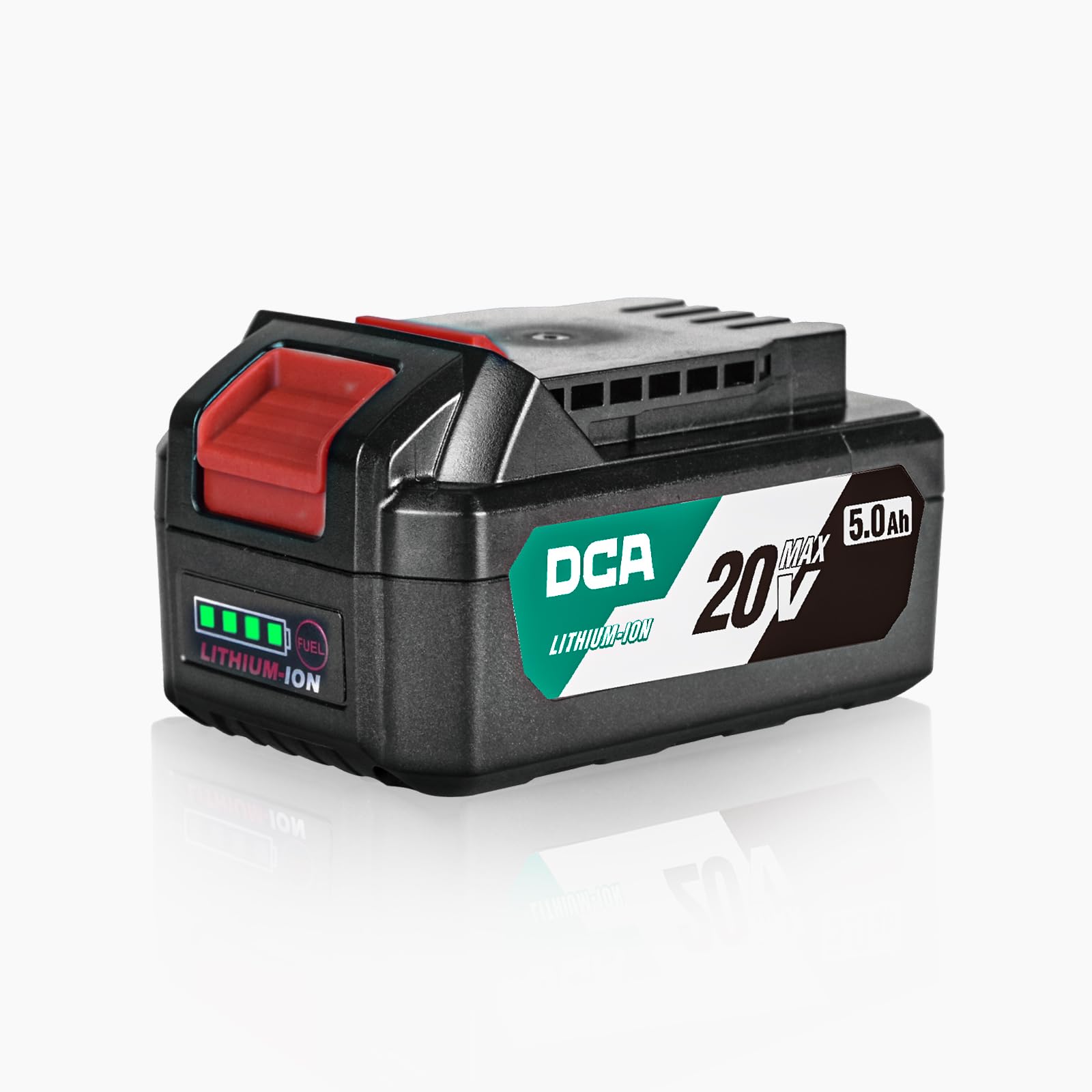 DCA 20V MAX Batteria agli Ioni di Litio, 5.0Ah Pacco di Batterie ad Alta Capacità, Compatta Batteria per Utensili da 20V, 0.64kg (FFBL2050)