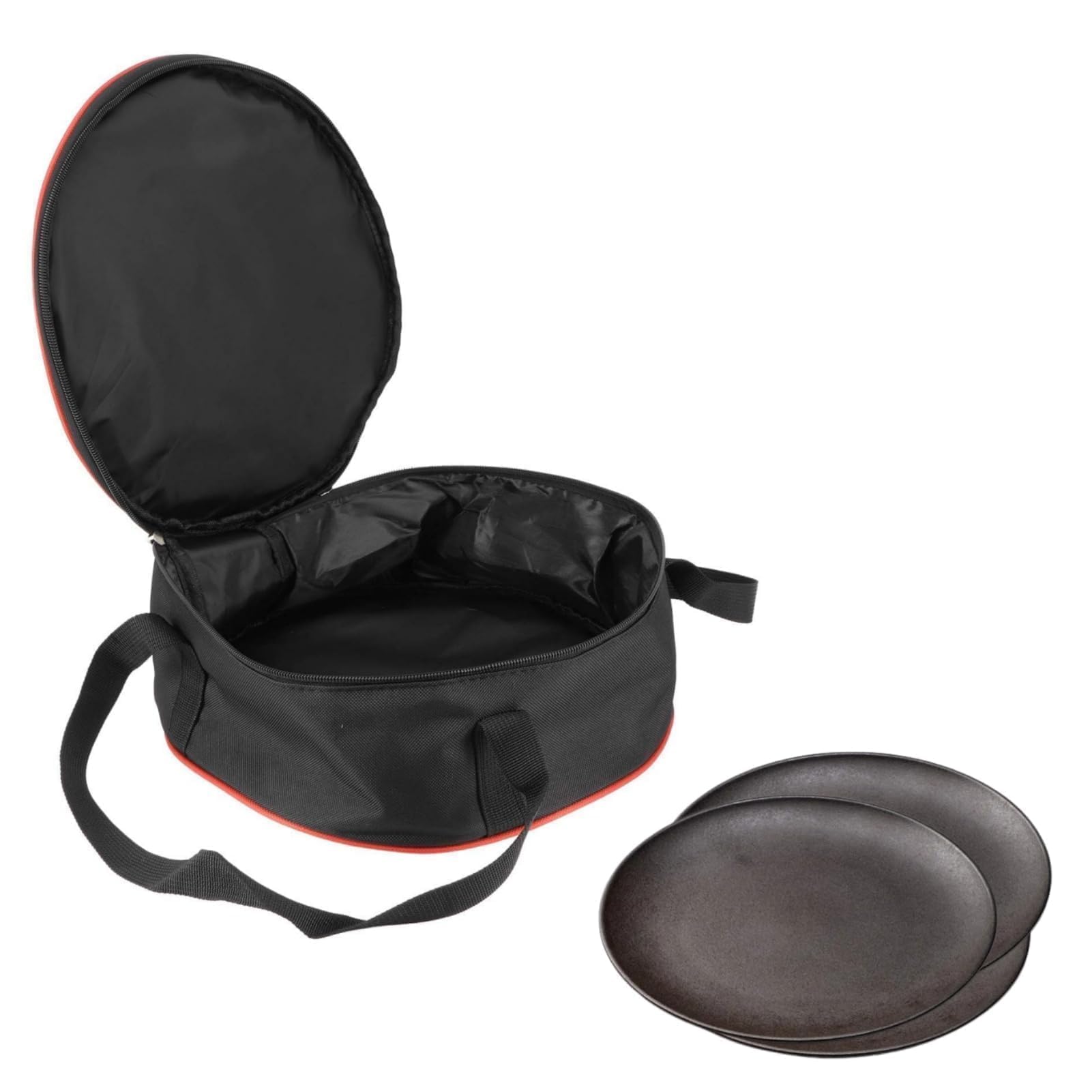 Borsa per Stoviglie, Borsa per Stoviglie Rotonda Protezioni per Piastre Borsa da Viaggio Borsa per Stoviglie da Campeggio Grande Borsa per Stoviglie per Armadio