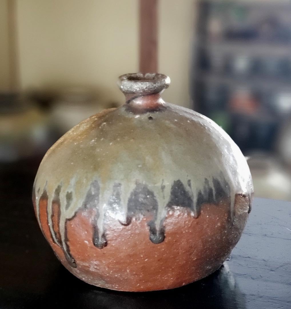 越前自然釉かぶら形花入 越前自然釉かぶら形花入 【公式通販】