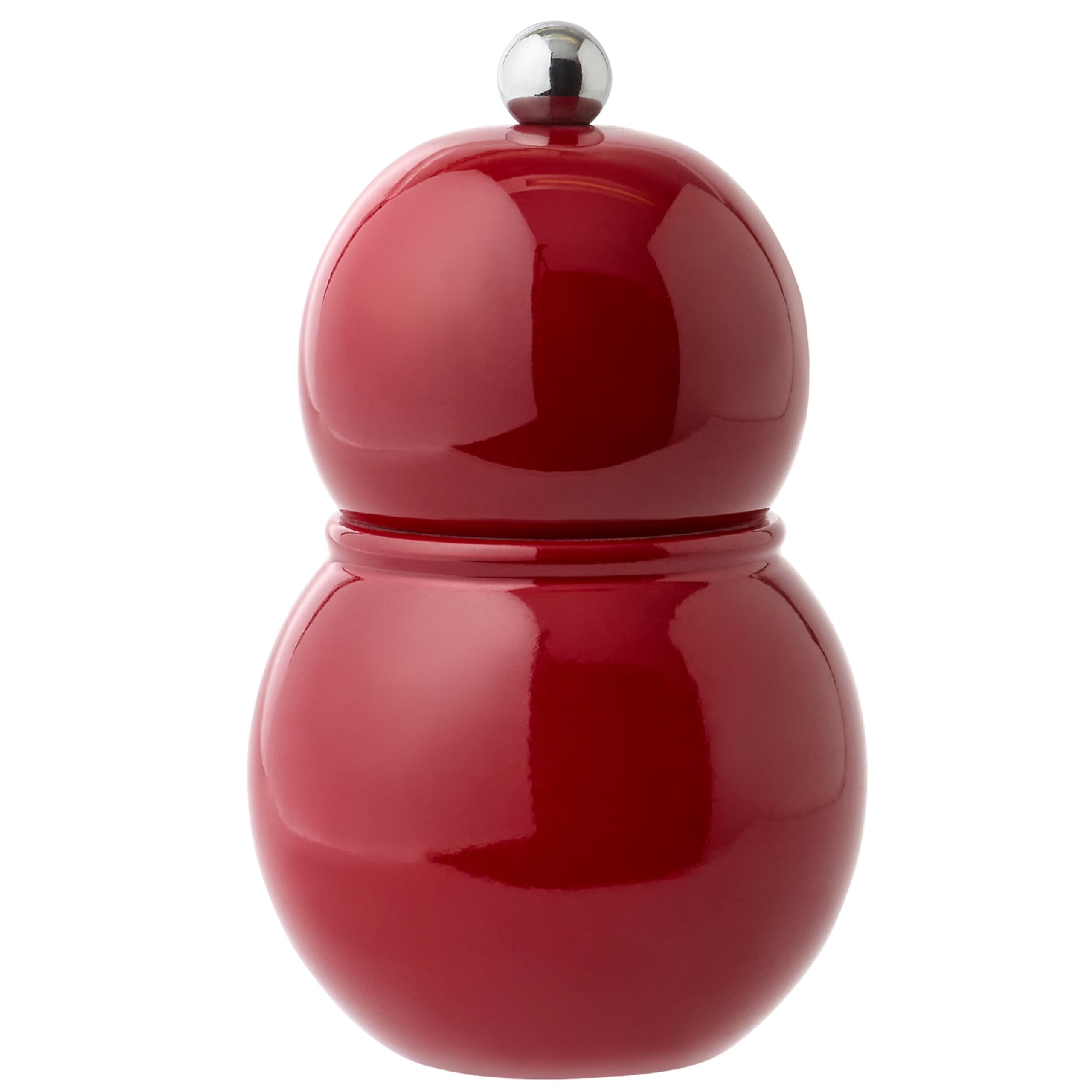 Addison Ross Chubbie Bobbin Salt or Pepper Mill – Easy Twist Ceramic Grinder – Sustainable Rubber Wood – Modern Design – Ideal Wedding Gifts or Housewarming Gift – Kitchen Accessories – Cherry – 12cm