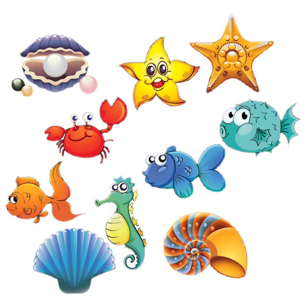 GLEAVI 2 Juegos Calcomanías Antideslizantes para Bañera Marinas Stickers Decorativos Impermeables para Seguridad
