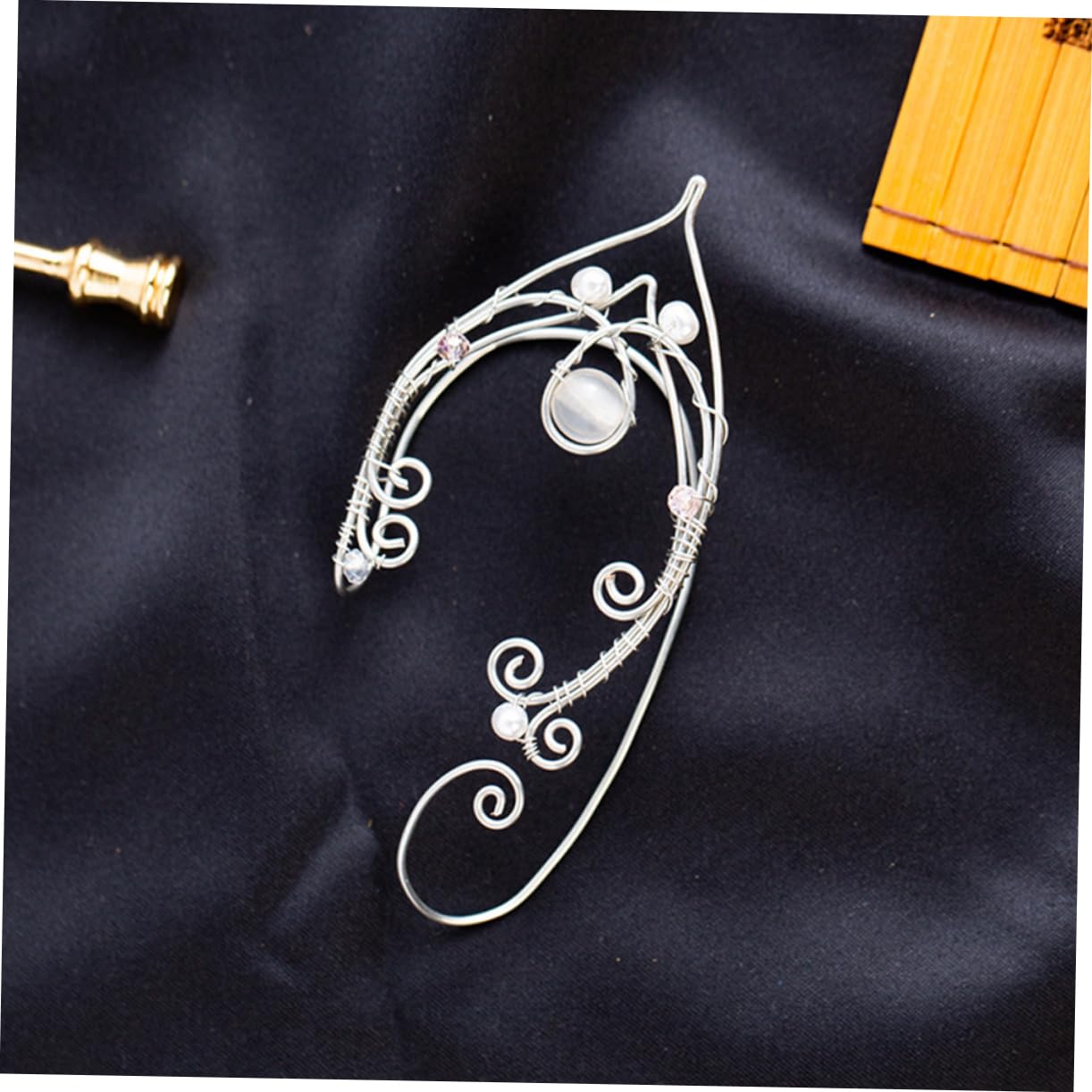 GALPADA 4 Pares De Aretes De Plata De Elfo Piercings Joyas De Plata Orejeras Orejeras Orejas De Elfo Para Mujeres Aretes De Hadas Aretes Para Mujeres Joyería De Hadas Aretes Y Envolturas