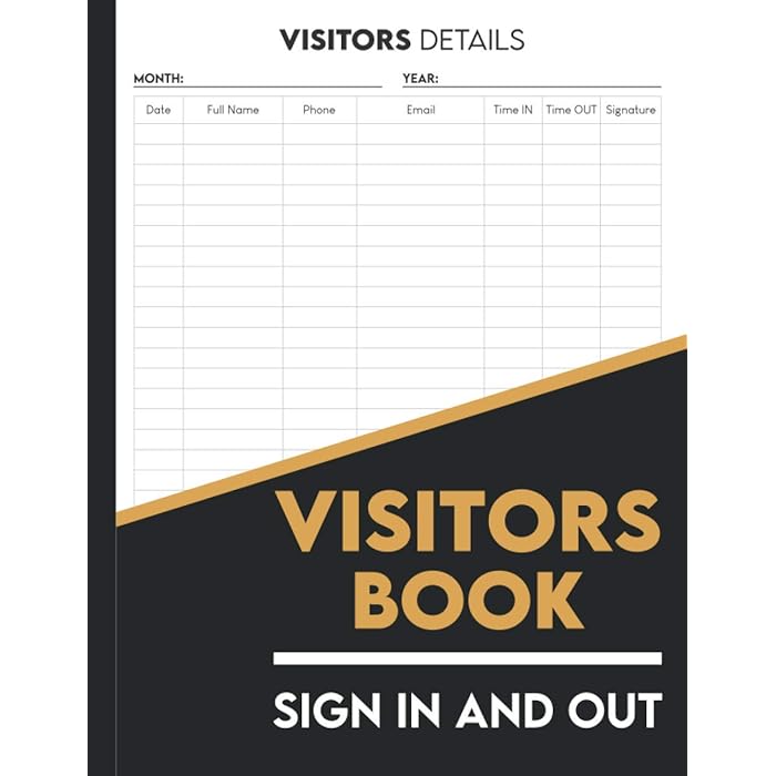 Buy Visitors Book Sign In And Out Track And Trace Visitor Log Book Register Record Visitor
