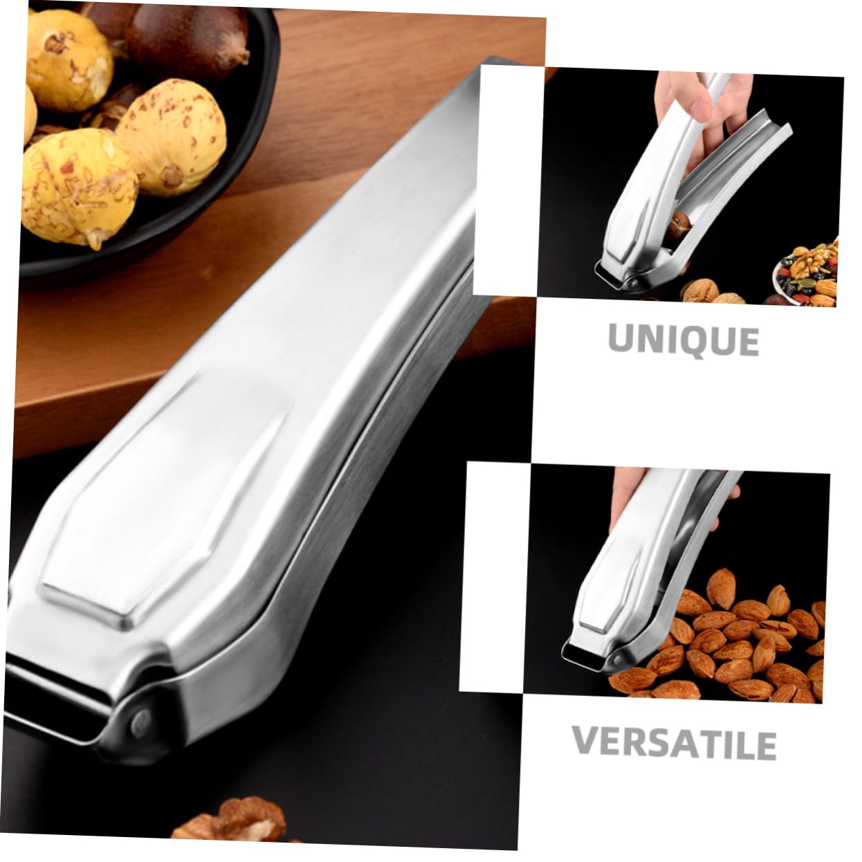 ASAKKURA Multifunctional Nut Cracker Tool Ergonomic Non-slip Handle for Easy Peeling of Chestnuts Walnuts Pecans and Hazelnuts Heavy Duty Design for Effortless Cracking