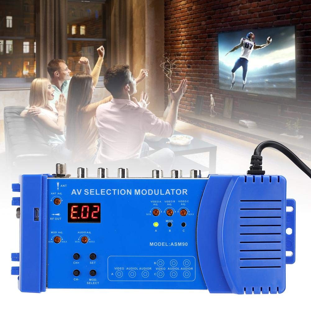 PUSOKEI Modulatore Domestico Digitale Doppia Banda VHF UHF Standard TV Pal NTSC