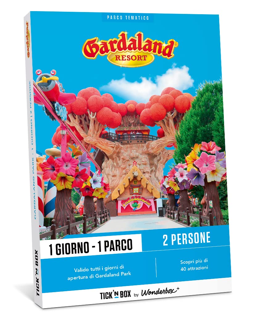 Tick&Box Wonderbox Connect – Geschenkbox – Gardaland Park 1 Tag + 1 Park – 2 Personen – Scorpi über 40 Attraktionen