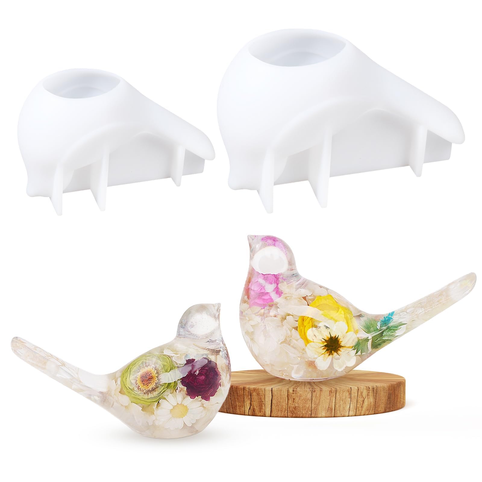 Cute Bird Resin Mold, White Art Mould, Candle Making Material, Moulds for Candle Making, Cute Animal Unique Display Mould for DIY Art Crafts, Moulds Set for Unique Gifts and Home Decor(Small)-image-37