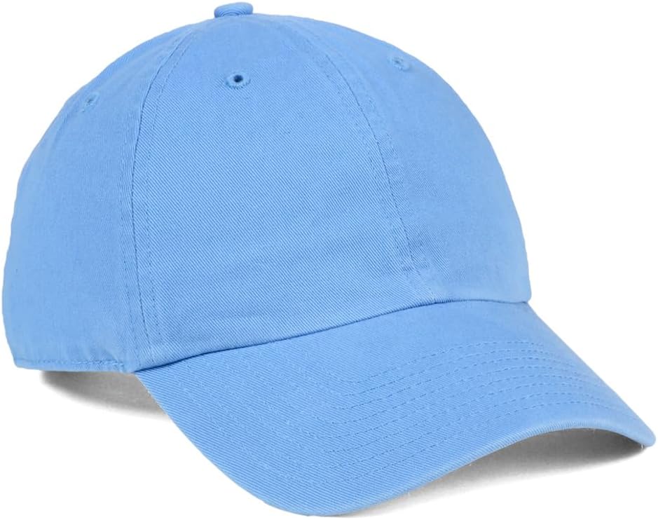 '47 Blank Classic Clean Up Cap, Adjustable Plain Baseball Hat for Men and Women – Columbia Blue Cap