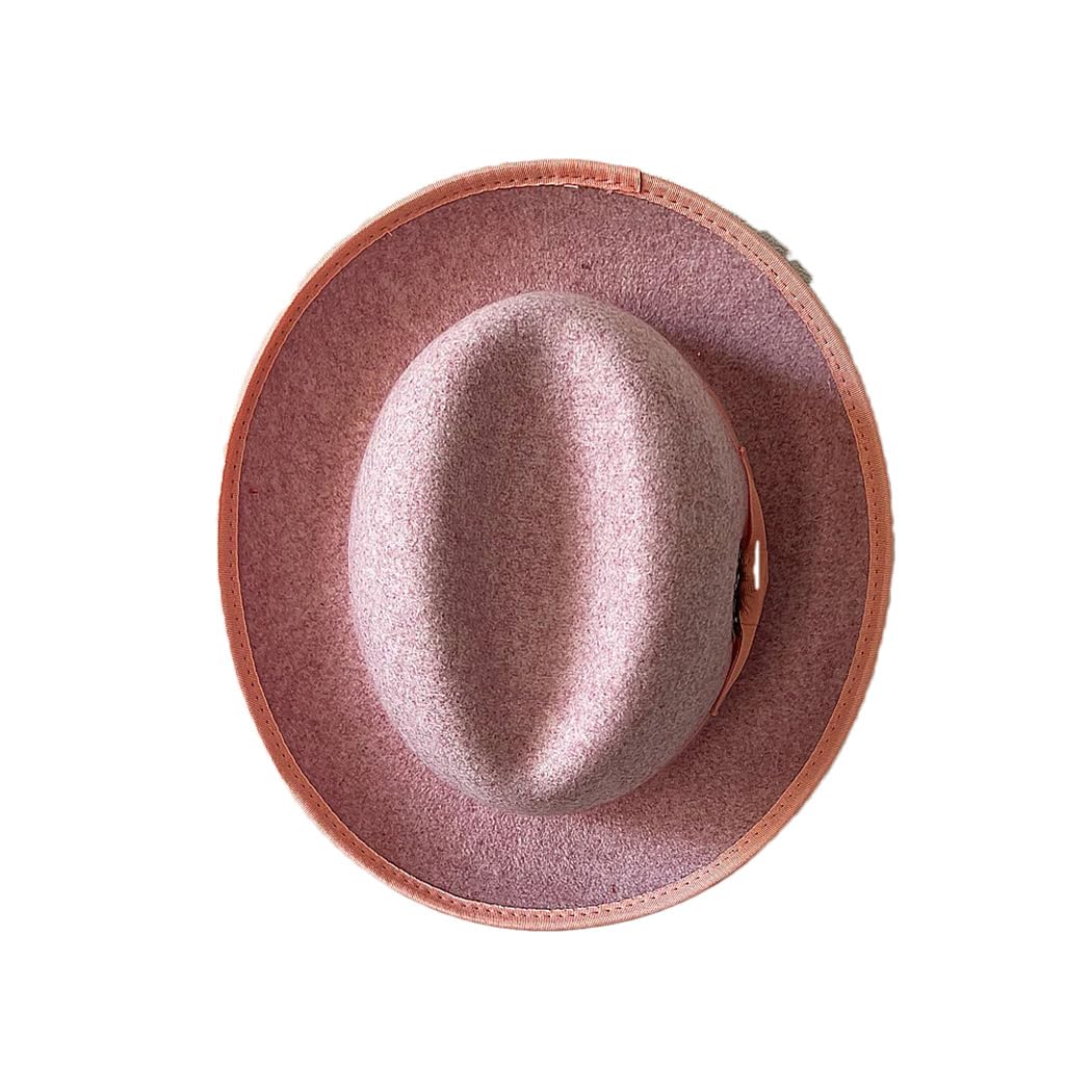 Cappelli Fedora in feltro di lana per uomini e donne per cappello da festa con orlo arrotolabile per gentiluomo chiesa Jazz cappello da festa
