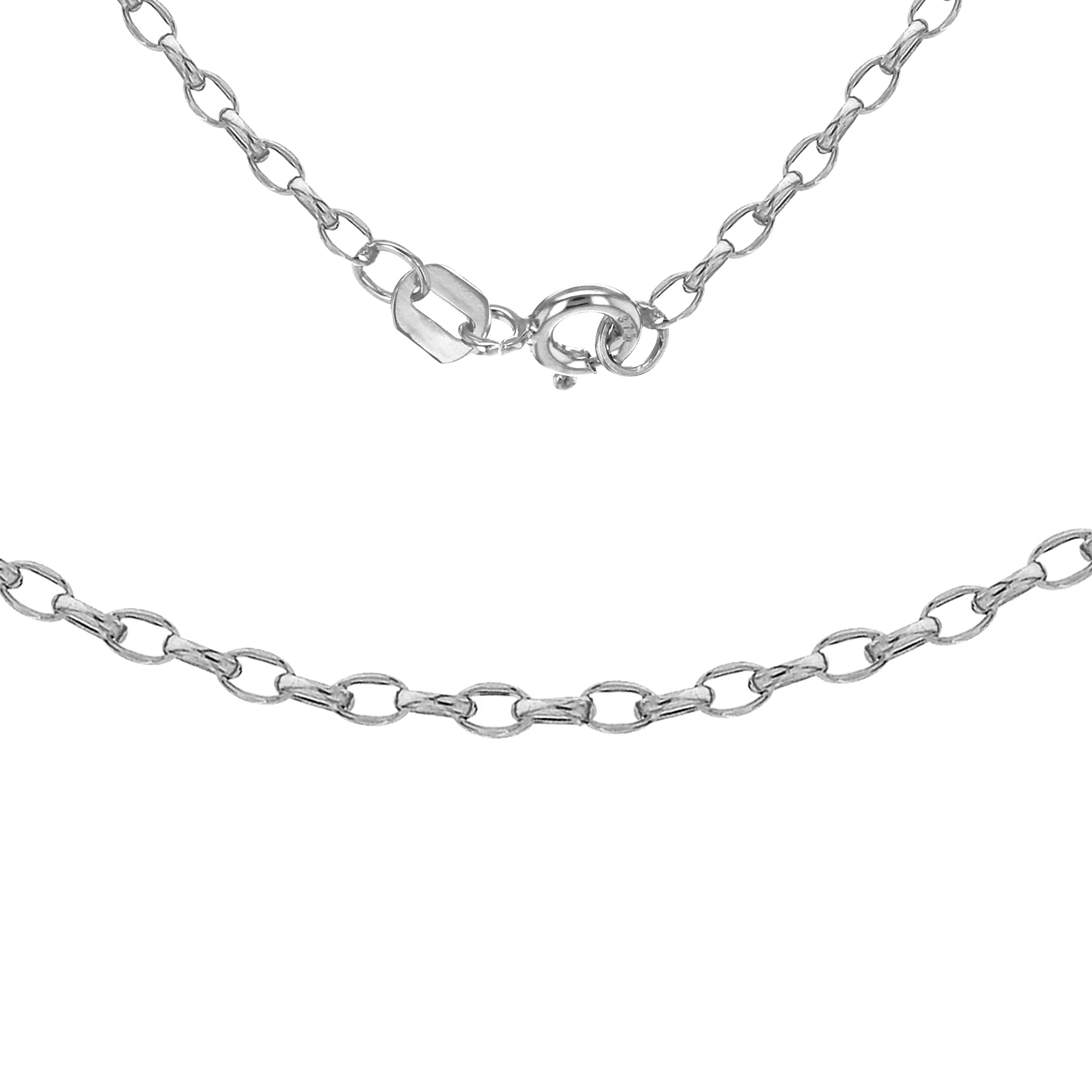Collana Donna Oro Giallo 9K (375) | Catena Figaro Belcher Taglio Diamante, Regalo In Confezione Elegante