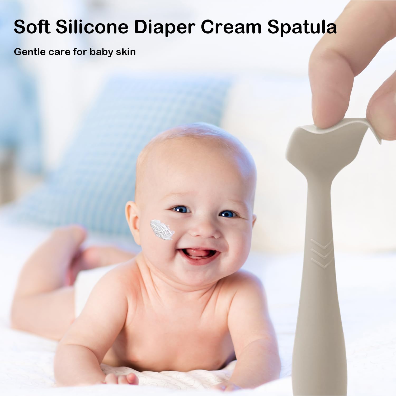 ROXANEPIG 2 Pack Baby Diaper Cream Spatula - Baby Diaper Rash Cream Applicator for Butt Paste Diaper Creams - Diaper Cream Brush for Newborn Essentials (Green)