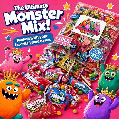 Image of Party Favor Candy Mix - 10 lb Pinata Stuffers Candy Bulk - Goodie Bag Stuffers for Kids Party Favors - Candy Variety Pack - Bulk Candy Bags - Individually Wrapped Candies - Parade - July 4th