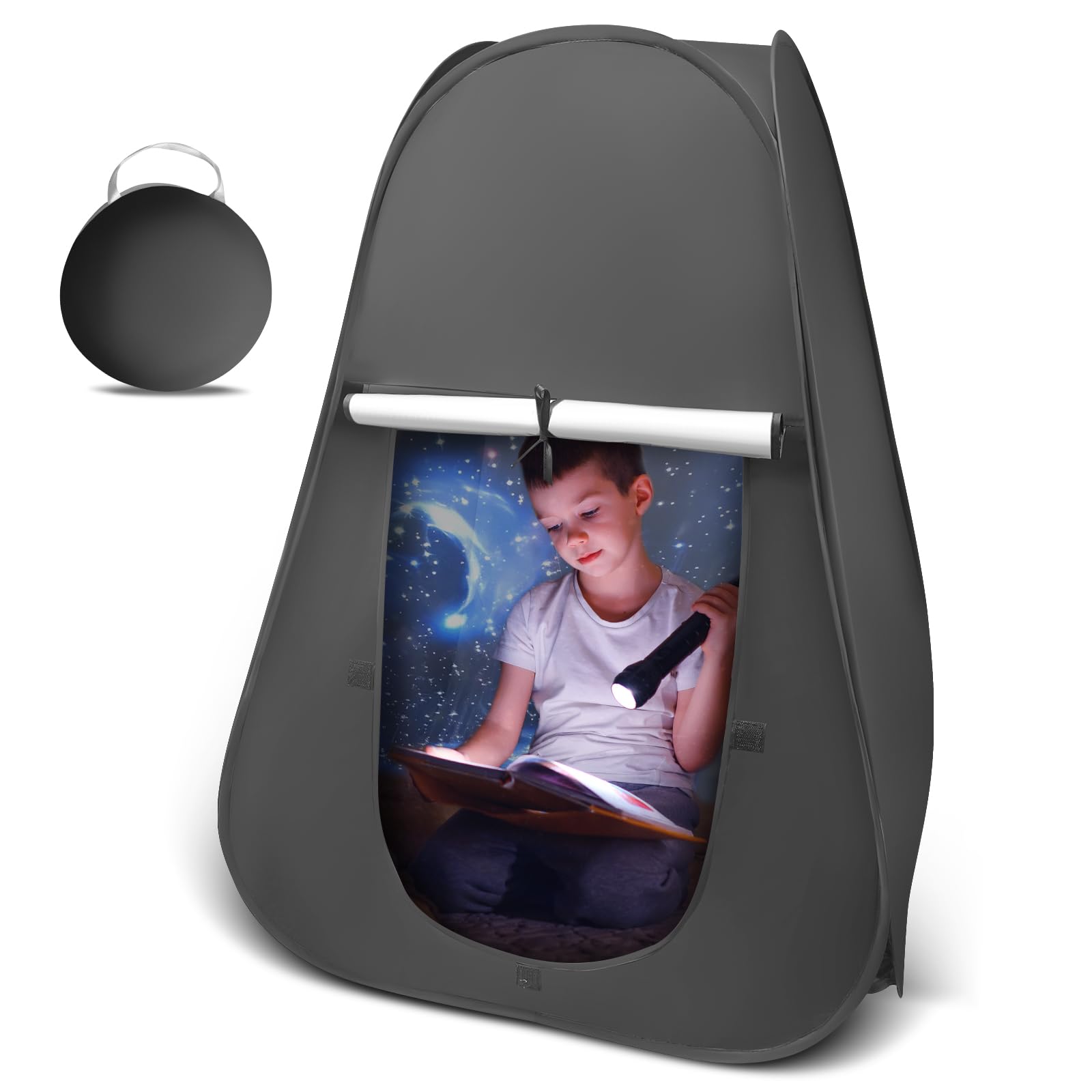 Sensory Tent, Calm Down Tent For Children To Play and Relax, Portable Pop Up Den for Kids, Foldable Black Out Sensory Corner for Autistic Children, Helps With Autism, SPD, Anxiety & Improve Focus