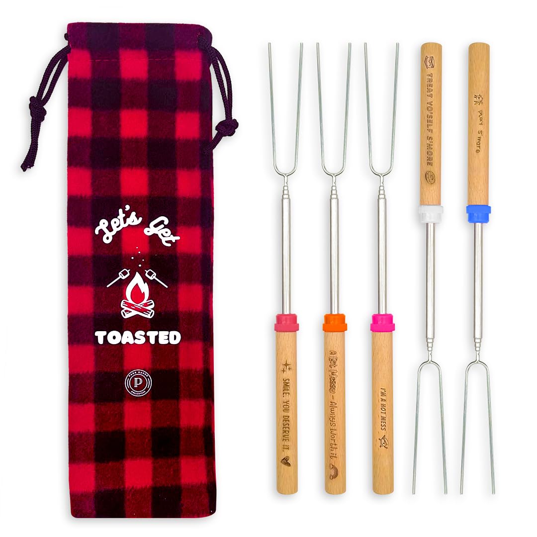 Marshmallow Roasting Sticks for Fire Pit, Smores Sticks for Fire Pit Long 32