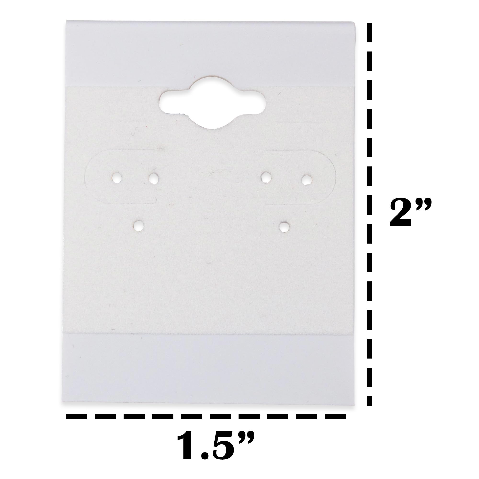 Latisoro White Earring cards for businesses, tradeshows, fairs, and made of a durable plastic - 100 Pcs per pack (White Plain, 1 1/2
